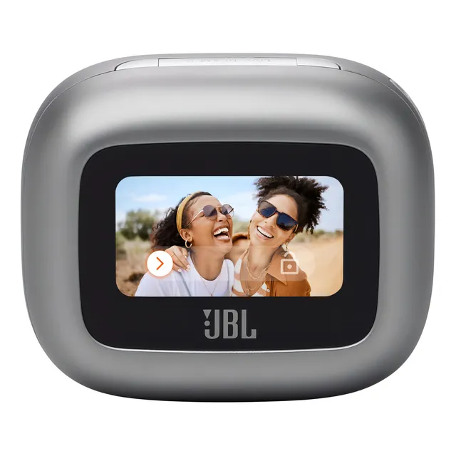 Auriculares inalámbricos Bluetooth Jbl Live Beam, color plateado