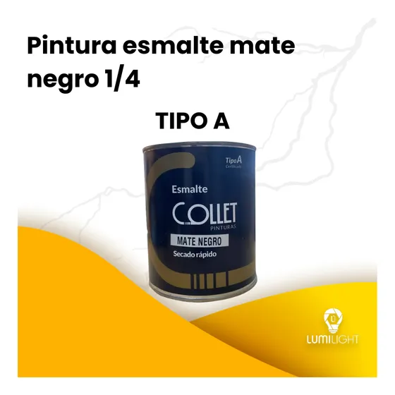 Pintura Tipo A Tipo Esmalte Mate Negro 1/4