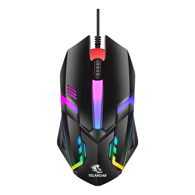 Mouse Gamer X3 Óptico Cable Usb Luz Rgb De Colores 3200 Dpi