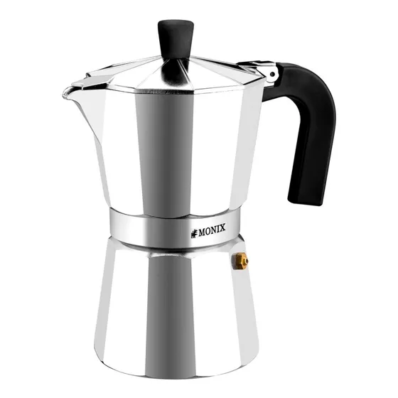 Cafetera Monix Vitro 9 Tazas automática aluminio italiana