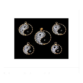 Dijes De Yin Yang Tejido Diseñador Chapa D Oro 14k 3pzs Gde Dijes De Yin Yang Tejido Diseñador Chapa D Oro 14k 3pzs Gde