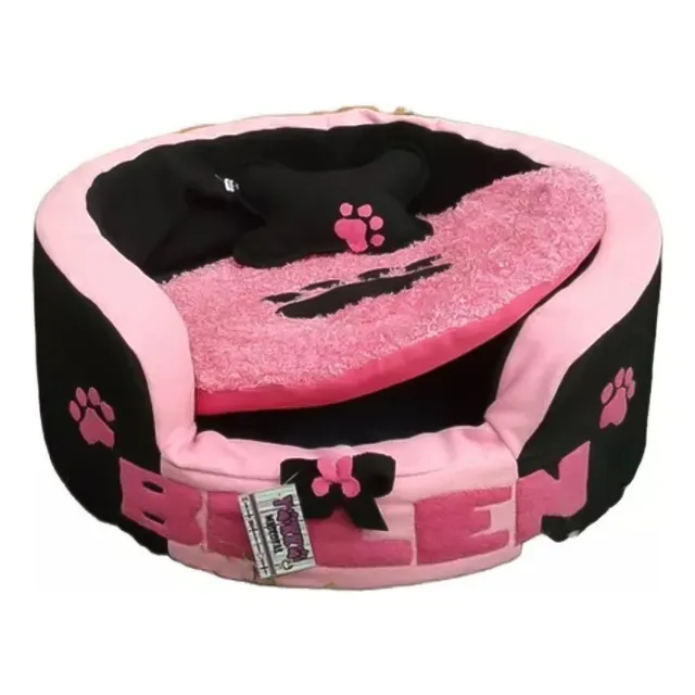 Cama Clásica Pequeña Para Mascota + Manta Y Cojín