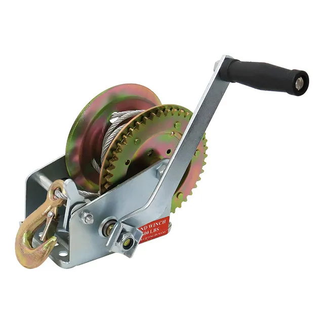 Cabrestante Industrial De Cable De Acero Con Manivela