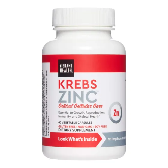 Salud Vibrante, Krebs Zinc, Salud Inmunológica, Ósea Y Celul