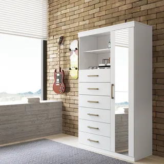 CĂŽmoda 1 Porta 6 Gavetas MarabĂĄ Santos AndirĂĄ Cor Branco CĂŽmoda 1 Porta 6 Gavetas MarabĂĄ Santos AndirĂĄ Cor Branco