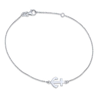 Tobillera Con Dije De Ancla De Barco Lateral De Océano Náuti Tobillera Con Dije De Ancla De Barco Lateral De Océano Náuti
