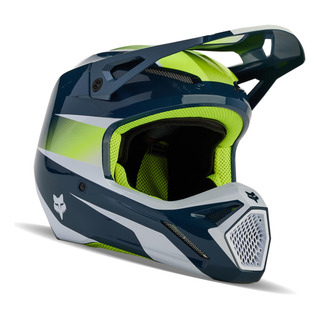 Casco De Motocross Fox Racing V1 Flora Dark Indigo Xl Casco De Motocross Fox Racing V1 Flora Dark Indigo Xl