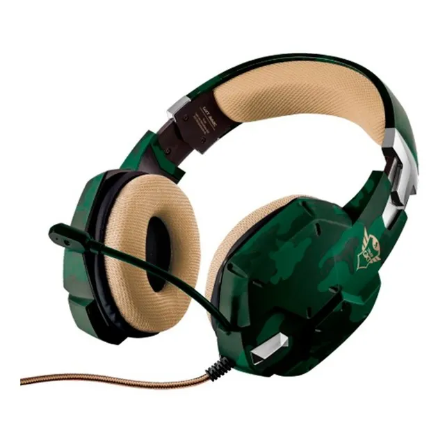 Audifono Diadema Gamer Trust Gxt 322c Carus Jungle Camo