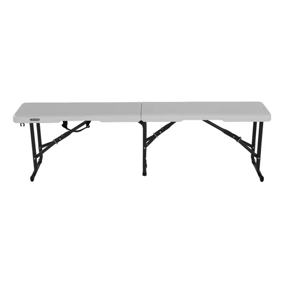 Banca Rectangular Plegable Lifetime Estilo Portafolio 1.52m Color Blanco
