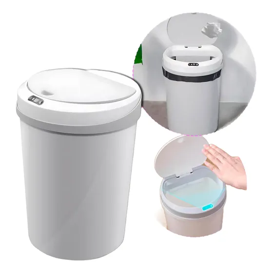 Lixeira Tampa Automática Com Sensor 5 Litros Recarregável
