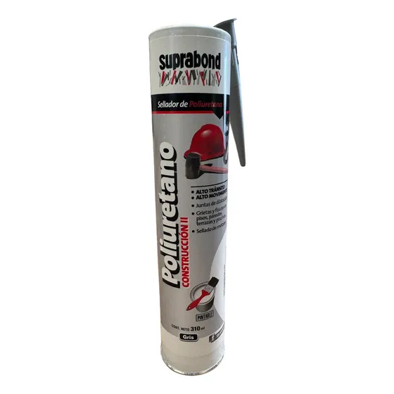 Sellador Poliuretano Contruccion Gris Suprabond Cartucho