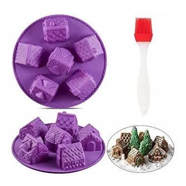 2pcs 3d Navidad Jengibre Casa Molde De Horneado De Gtfjc