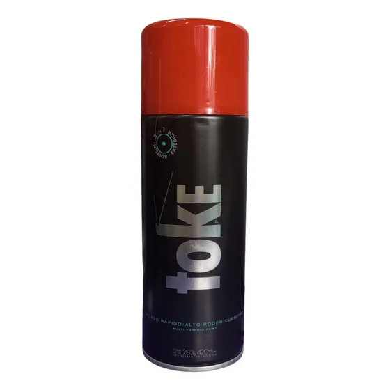 Pintura Aerosol Toke Esmalte 3 En 1 Int/ext X 420ml Colores Color Rojo Furia