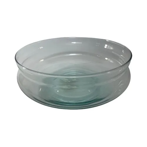 Plafon Tipo Boina Frutero Florero  Vidrio  8cm Alto 20cm Ø