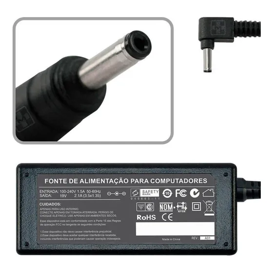 Fonte Carregador Para Daten Cb14i Notebook 19v 2.1a 40w 614