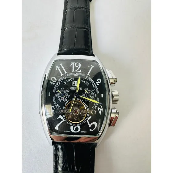Reloj Franck Muller Automático Negro/plata For Men Negro Plateado Negro