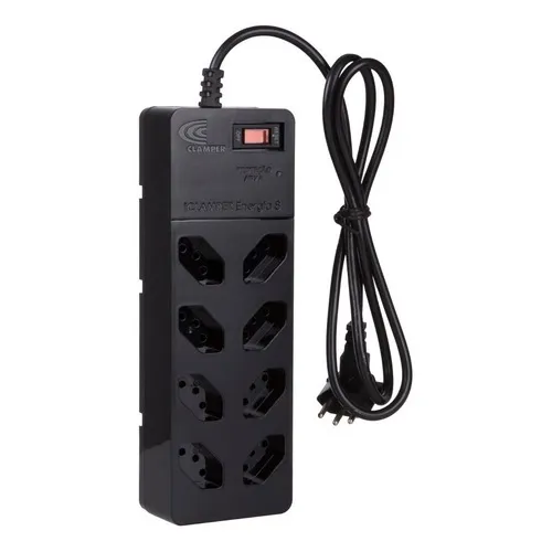 Filtro De Linha com DPS iCLAMPER Energia 8 Tomadas Régua com Tecnologia LCF