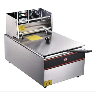 Fritadeira Elétrica Profissional 6l Inox C/ Tampa 110/220v Fritadeira Elétrica Profissional 6l Inox C/ Tampa 110/220v