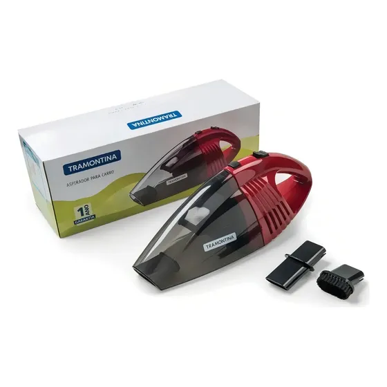 Aspirador De Pó Automotivo Portátil Carro 60w Tramontina Cor Vermelho