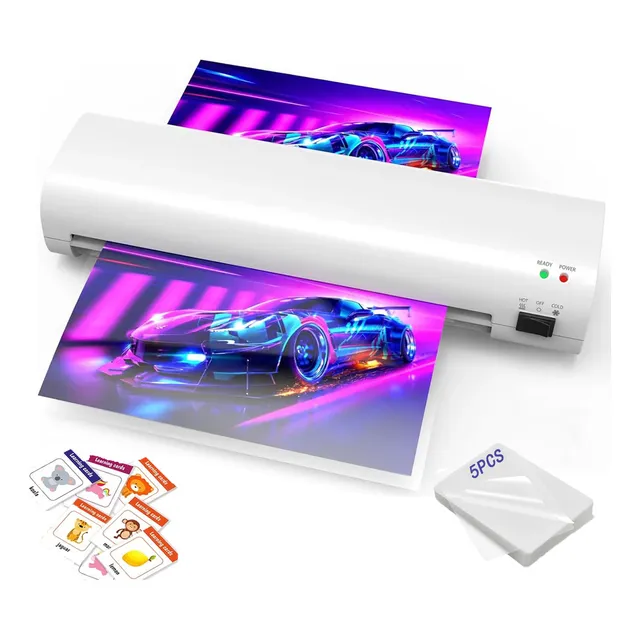 Laminadora Eléctrica Qfun Frío/calor Con 2 Rodillos Y 5 Micas