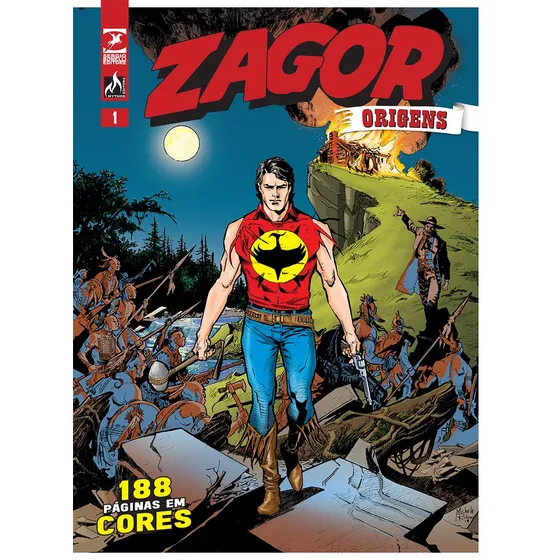 Zagor Origens Vol. 1: O sobrevivente, de Burattini, Moreno. Editorial Edições Mythos Eireli,Sergio Bonelli Editore, capa mole em português, 2021