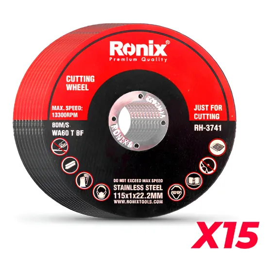 Discos De Corte 4-1/2 Pulgadas 115mm (pack) Ronix P/ Esmeril