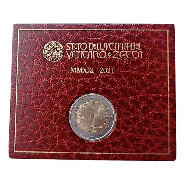 Vaticano 2 Euros Vii Aniv. Muerte De Dante Alighieri 2021