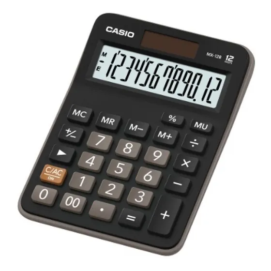 Calculadora Casio 12 Dígitos Mx - 12b Color Negro