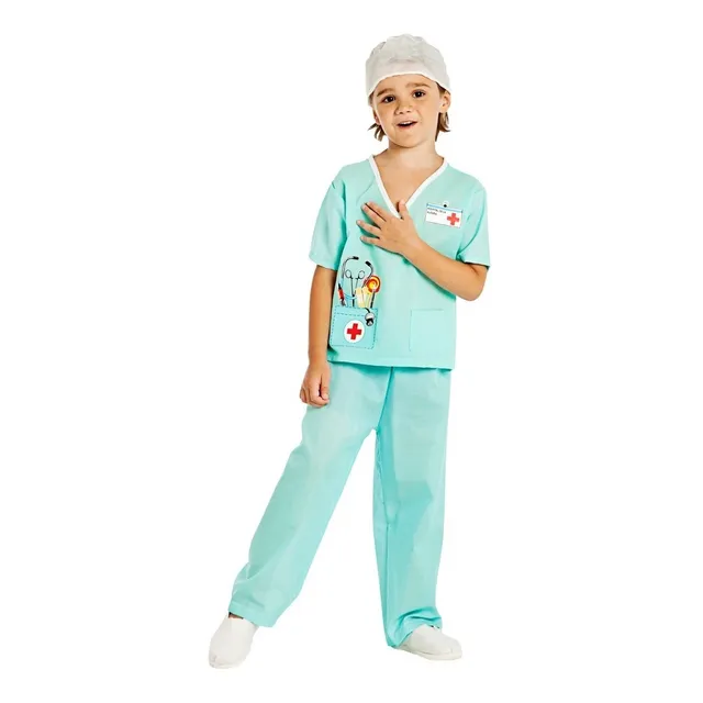 Disfraz De Doctor Medico Enfermero Niño Candela Con Gorro