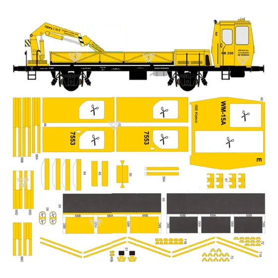 Locomotora Motor Reparacion Wm-15 1:25 / Papercraft (x Mail)