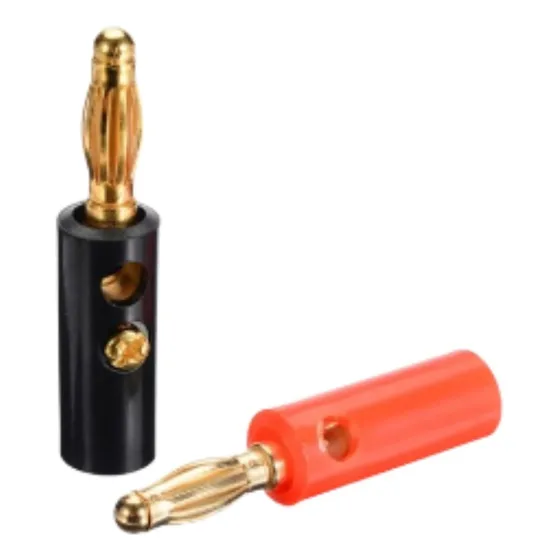 Ficha Plug Banana Macho Plastica Con Tornillo Colores X 10 U