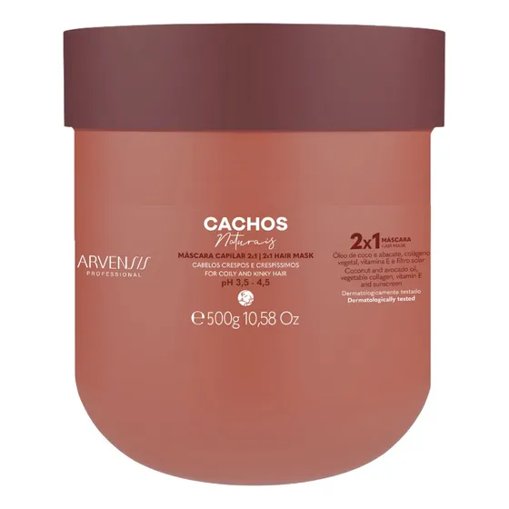 Mascara Capilar Cachos Arvensis 2x1 500g