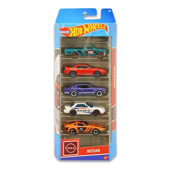 Hot Wheels Set De 5 Vehiculos Modelo Nissan Hly73