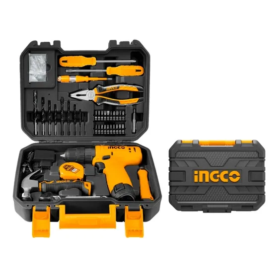Kit Atornillador 12v + Maleta C/81 Piezas Hkthp10811 Ingco