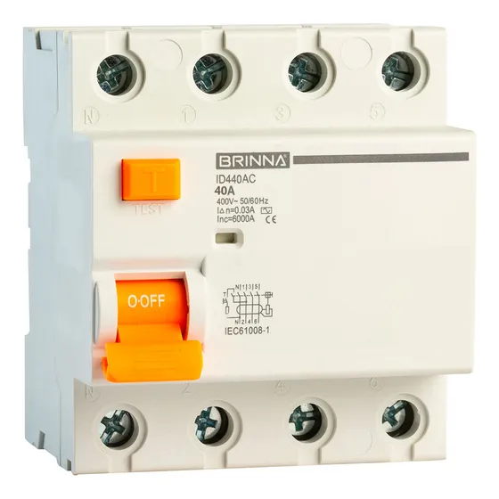 Disyuntor Diferencial 4x40 Brinna Trifasico 30ma Tetrapolar