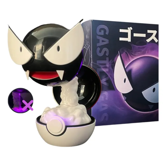 De Pet Fairy Gastly 3d Pequeña Luz Nocturna Humidificador,figura Gastly, Equipo De Pulverización De Carga, Humidificador De Animación, Adorno, Decoración, Juguete Para Regalo De Cumpleaños