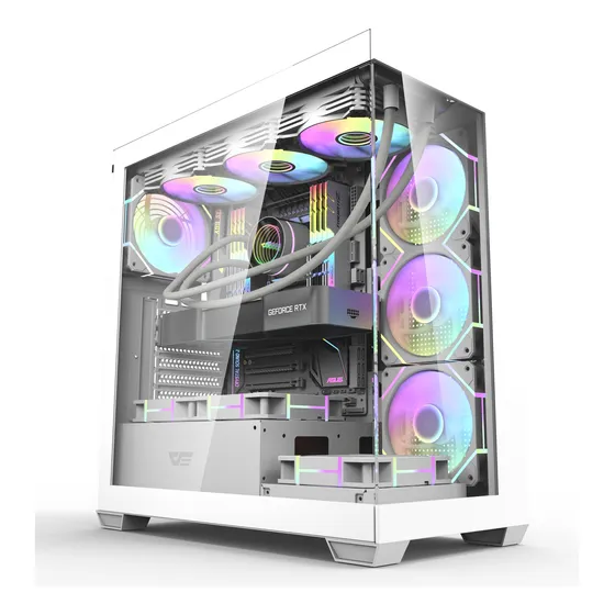 Gabinete Darkflash Ds900 White Atx Vidrio Templado