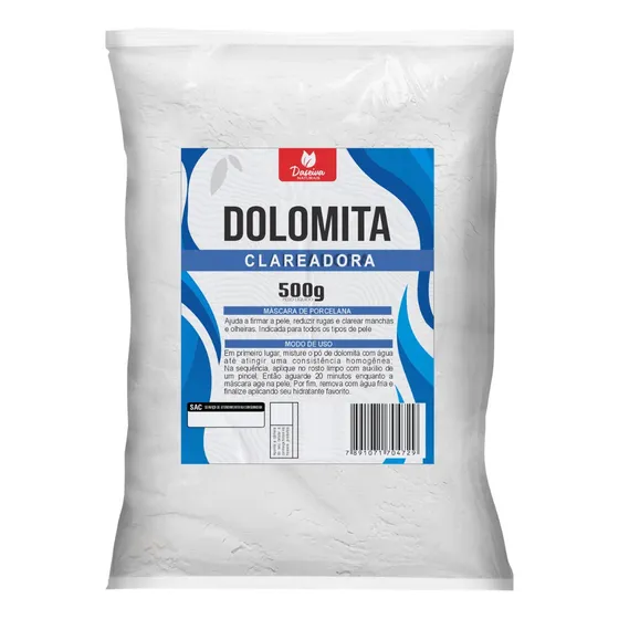Dolomita Em Pó 500g 100% Pura Clareadora Manchas