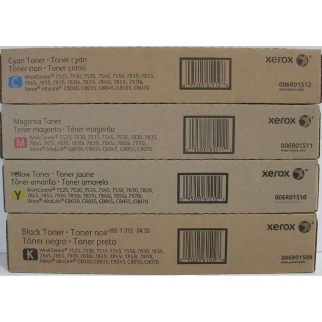 Set 4 Tóner Xerox Workcentre 7525/7530/7535/7545/7556 Kit