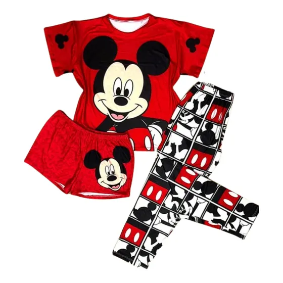Pijama Pantalon Mikey Mouse Colombiana Piel Durazno