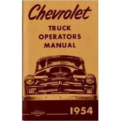 1954 chevrolet Camion Linea Completa Propietario Manual Guia
