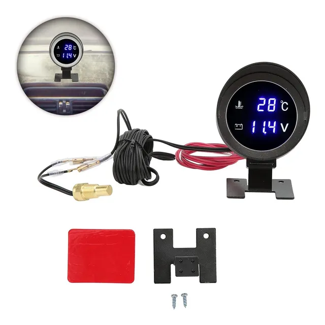 Marcador De Temperatura Automotivo E Voltímetro