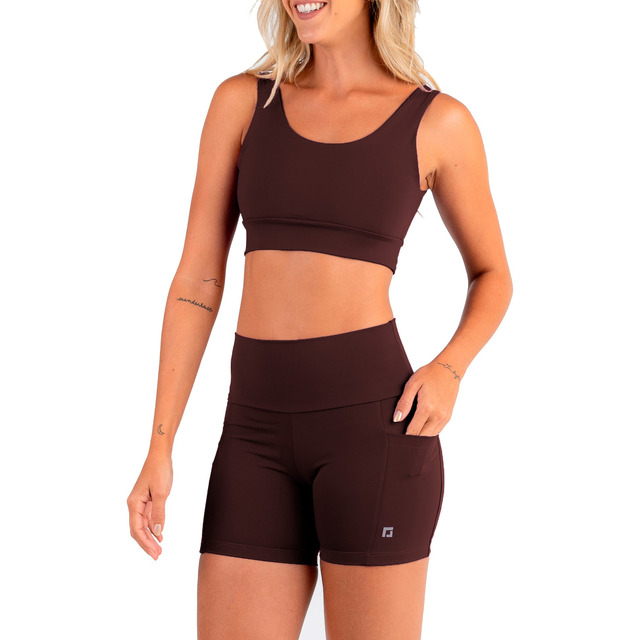 Conjunto Blackout Zero Tranparência Shorts Com Bolsos + Top Conjunto Blackout Zero Tranparência Shorts Com Bolsos + Top