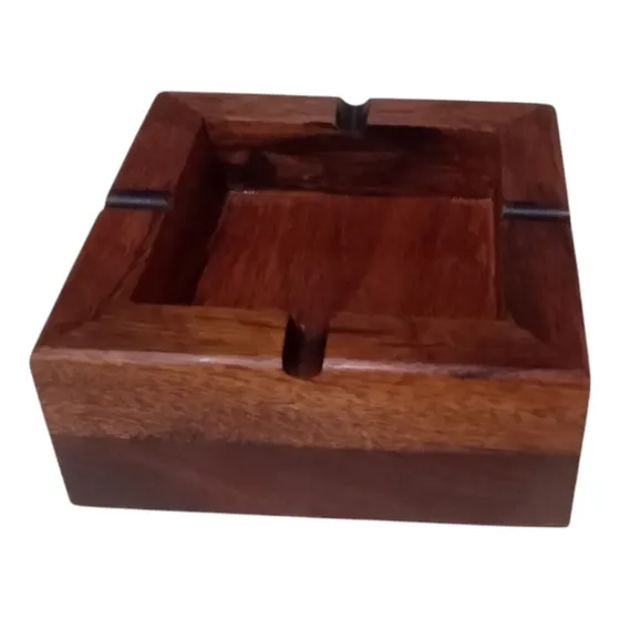 Cenicero Artesanal En Madera.