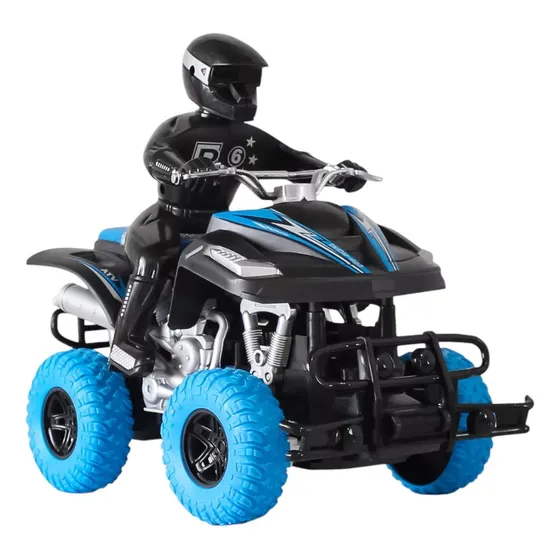 Cuatrimoto Rc Batería Recargable Con Control Juguete Niños Color Azul