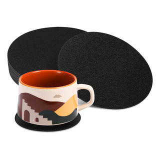 12 Posavasos Negros, Posavasos De Escritorio Para Oficina 12 Posavasos Negros, Posavasos De Escritorio Para Oficina