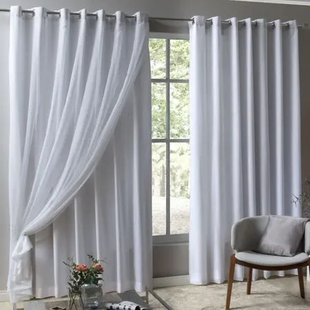 Cortina Luxo Para Sala Quarto 4,00 X 2,60 Voil/voal