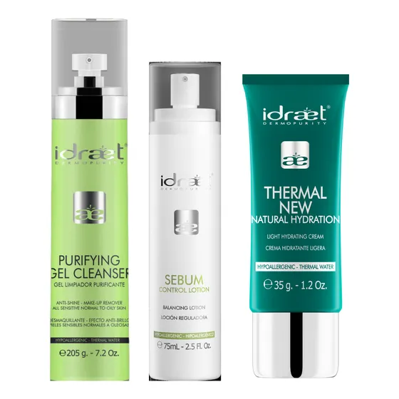 Rutina Skincare Crema Piel Grasa +20 Hidratante Idraet