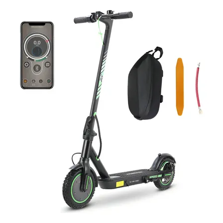 Scooter Eléctrico Pop Shope P1 Max Plegable Para Adultos Con Neumáticos Todoterreno De 10 Pulgadas Negro
