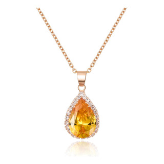 Collar De La Cadena De Cristal De Linawe Citrine Para Colcha Collar De La Cadena De Cristal De Linawe Citrine Para Colcha